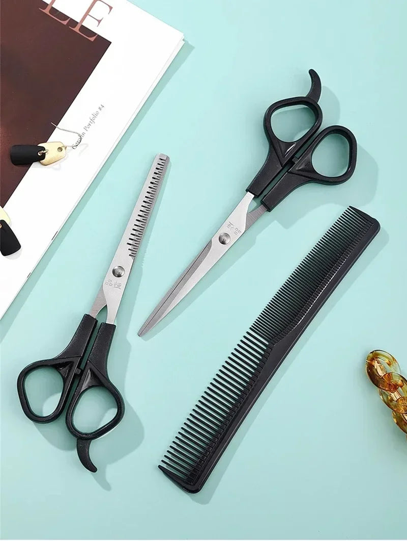 3pcs/Lot Thinning and Cutting Hair Scissors Set Hair Comb Steel Hairdressing Shear Styling Tool Sharp Haircutting Scissor Kit