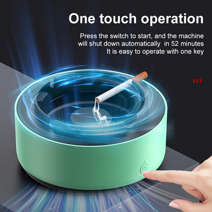 Small Multifunctional Air Purifier and Ash Tray for Home Office with Negative Ion Enhancement and Detachable Design