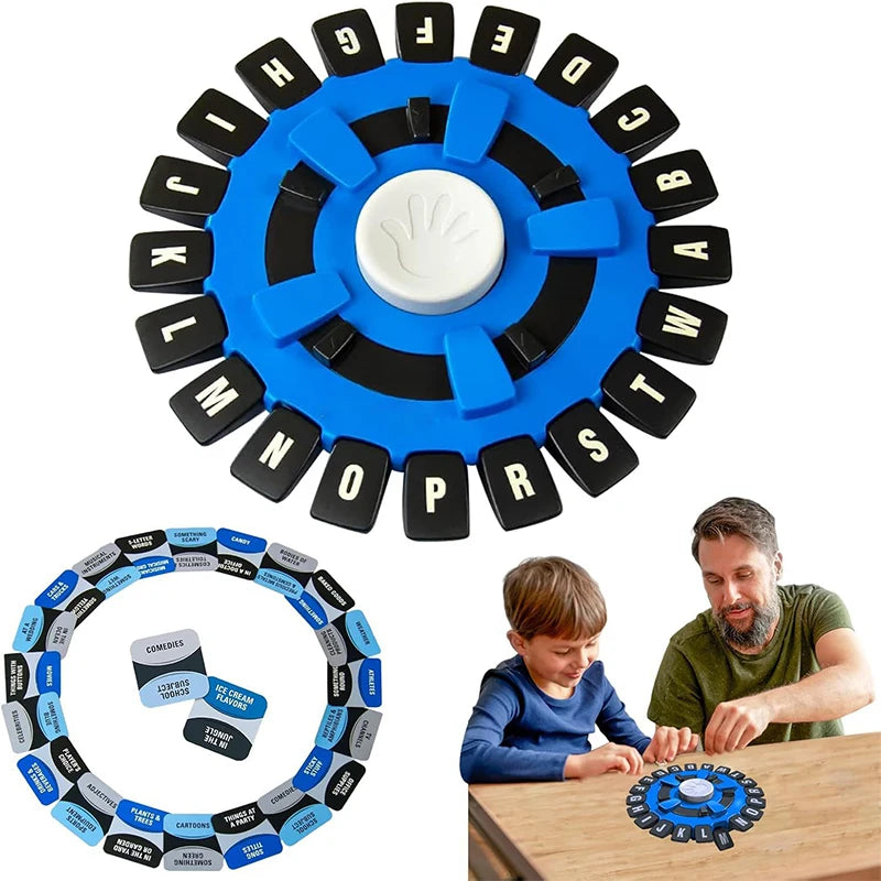 New Children's Educational Table Game English Spanish Tapple Crazy Alphabet Game Parent-Child Interactive Turntable Family Game