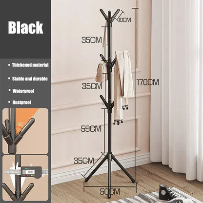 2025 Flash SaleStanding Coat Rack Hook Household Clothes Hanger Floor Standing Bedroom Clothing Storage Rack Save Space Clothing