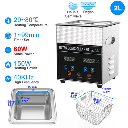 2L 3L 6L 10L 15L 30L Ultrasonic Cleaner US EU AU UK Ultrasonic Bath Washing Dental Retainer 60w 600w Ultrasound Cleaning Machine