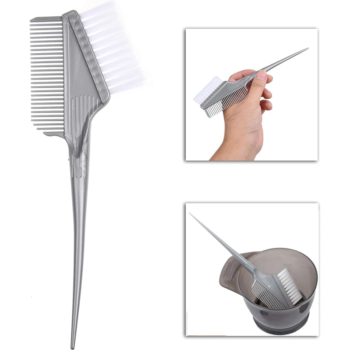 Professional Hair Coloring Brushes Hair Tinting Dye Brush For Barbershop Fashion Glitter Comb Handle Hair Styling Tool