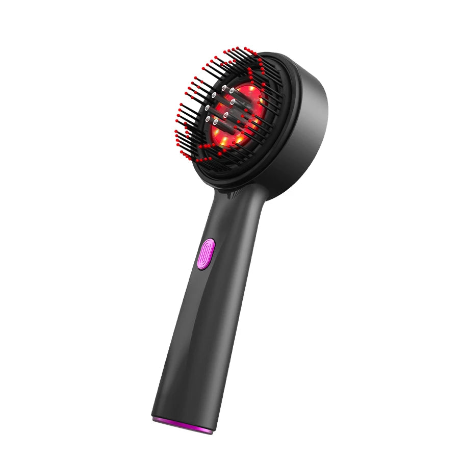 1pc Head Massager Vibration Massage Comb Red Light Therapy Hair Growth Massage Scalp Brush Anti Hair Loss Liquid Oil Hair Care