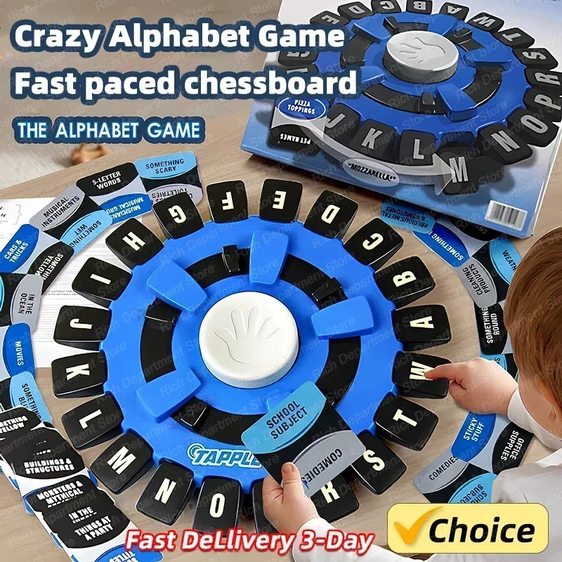 Word Game Fast-Paced Family Board Game Choose a Category & Race Against The Timer to be Last Player Learning Game for All Ages