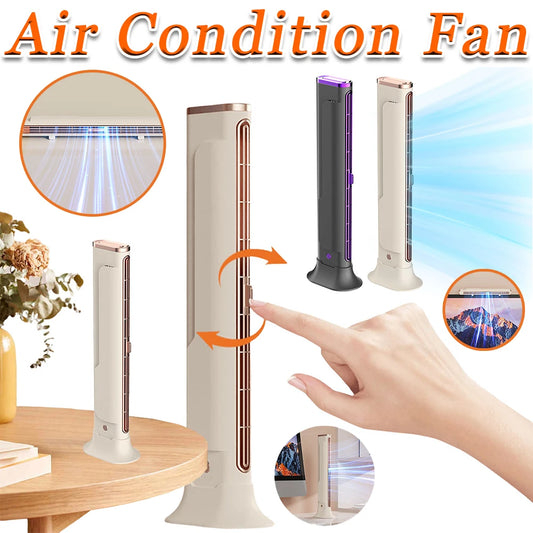 Office 5W 5V Bladeless Fan 37CM Space-Saving Air Condition Fan Oscillating Fan for Bedroom Home Office Room Cooler Tower Fan