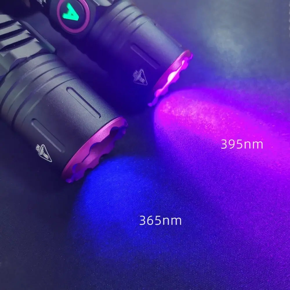 15W High power UV 395/365nm USB Rechargeable Flashlight Cat Dog Urine Tinea Ore Money Scorpion Fluorescence Marker Purple Light