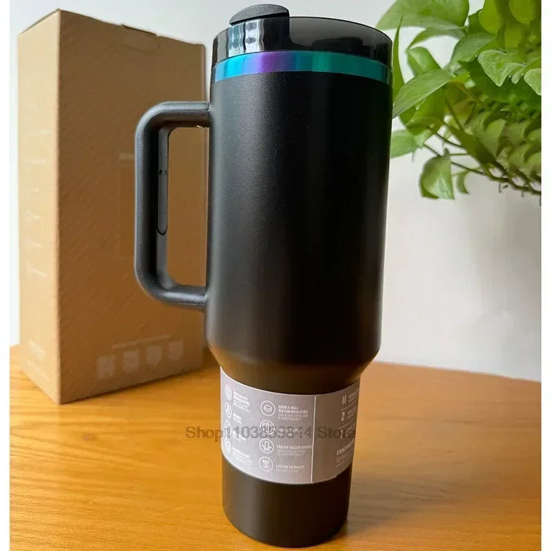 2025 new  Large Capacity 40Oz Stainless Steel Vacuum Flask - Insulated Tumbler Cup with Lids and Straws, Perfect for Travel