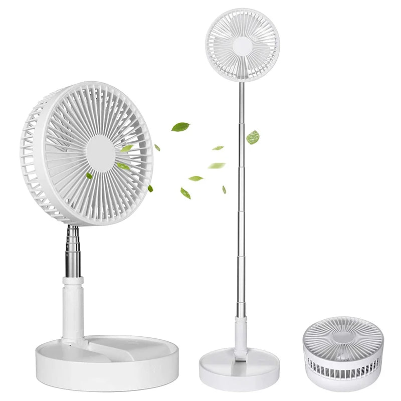 Usb Charging Desktop Home Mini Floor Fan Telescopic Fan Retractable Usb Folding Fan For Home And Office And Outdoor Activity