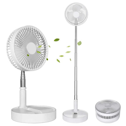 Usb Charging Desktop Home Mini Floor Fan Telescopic Fan Retractable Usb Folding Fan For Home And Office And Outdoor Activity