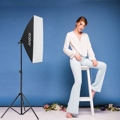 Andoer Studio Photography Light kit Softbox Lighting Set with 85W 2800K-5700K Bi-color for Studio Portrait Product Photo Video