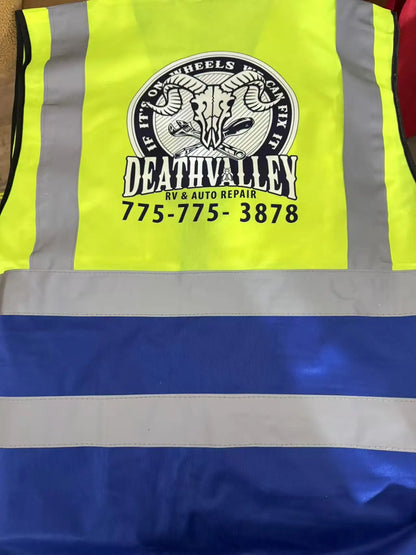 S-5XL Custom LOGO Safety Vest Reflective Vest with Pockets and Zipper High Visibility Construction Vest Workwear