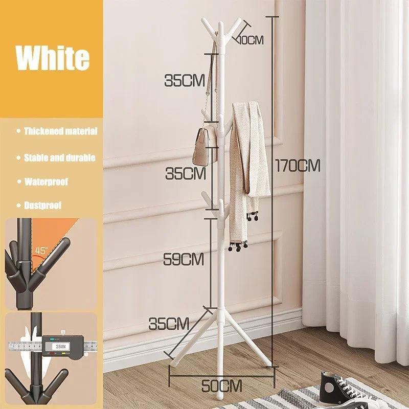 2025 Flash SaleStanding Coat Rack Hook Household Clothes Hanger Floor Standing Bedroom Clothing Storage Rack Save Space Clothing