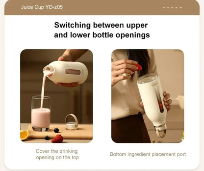 400ML Portable Multifunction Juicer USB Fast Rechargeable Mixer Fresh Fruit Grinder Electric Blender Cup Shakes Smoothie Maker