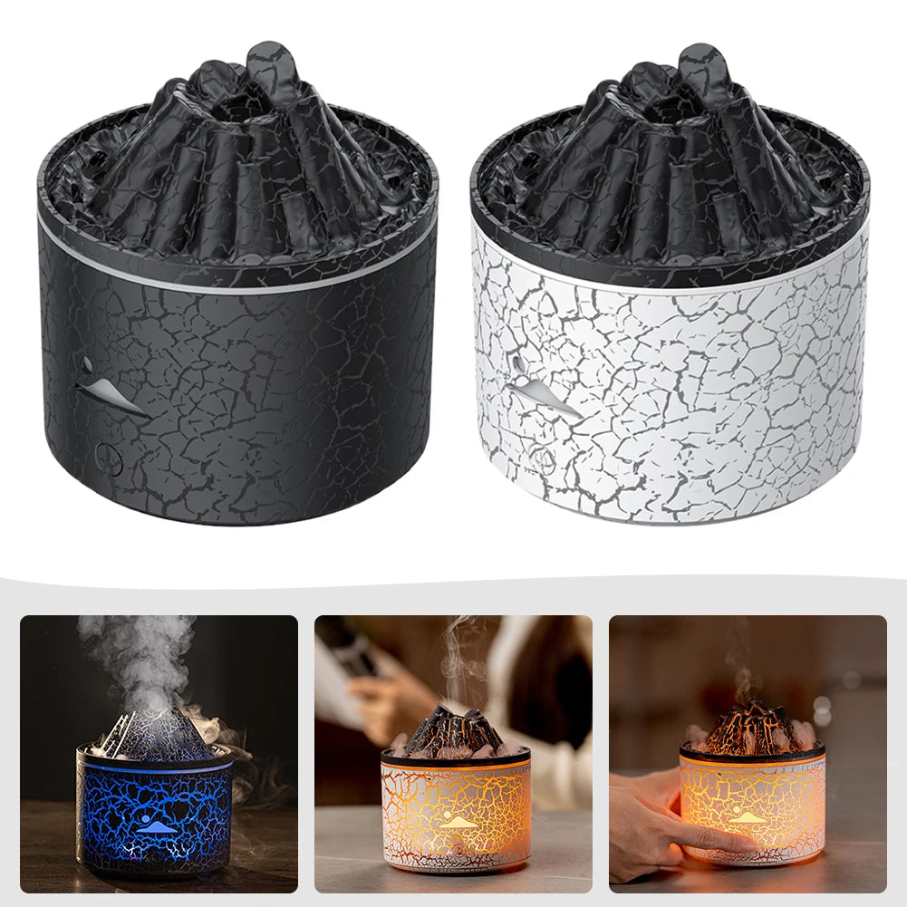 180ml Cool Mist Humidifier Multifunctional Volcano Air Humidifier Fragrance Oil Diffuser Jellyfish Mist for Bedroom Office Yoga