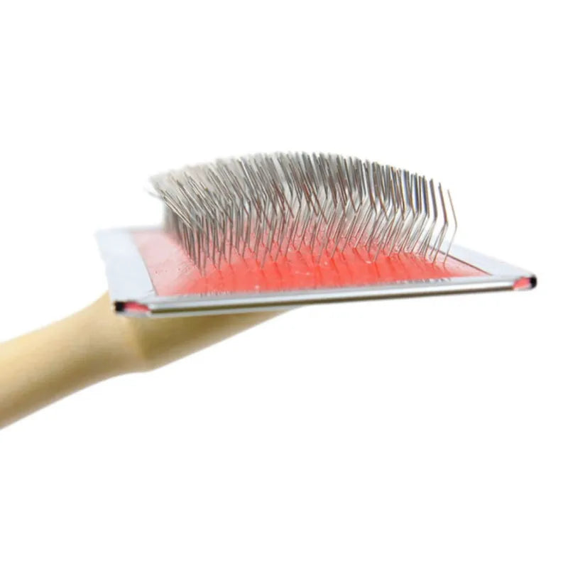 Pet Grooming Comb Wooden Handle Needle Comb Pet Brush Dog Beauty Comb Hair Brush Dog Comb Wooden Handle+Needle Comb