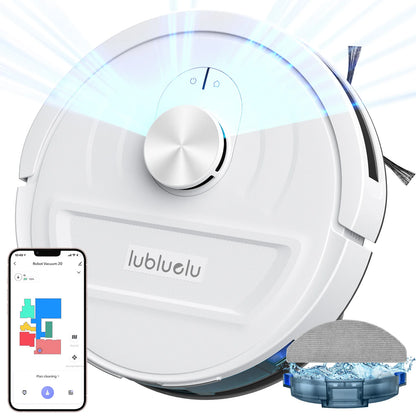 5500Pa Robot Vacuum and Mop, 3 in 1 Robotic Vacuum Cleaner, Lubluelu L20 Smart Mapping, 30 No-go Zones, WiFi/App/Alexa