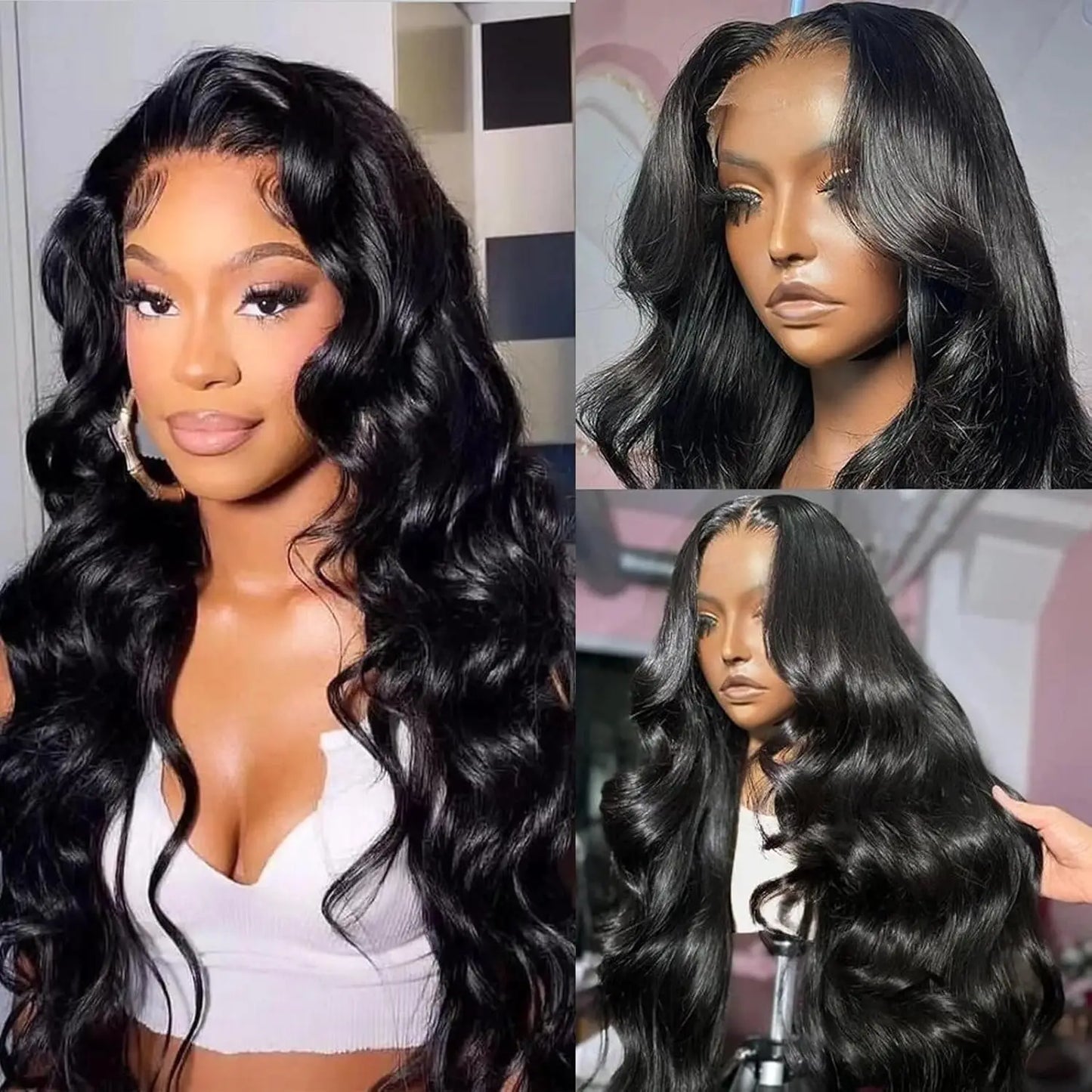 360 Full Lace Wig Human Hair Pre Plucked Body Wave Human Hair Wigs 13x4 13x6 30 32 Inch Transparent Human Hair Lace Frontal Wig