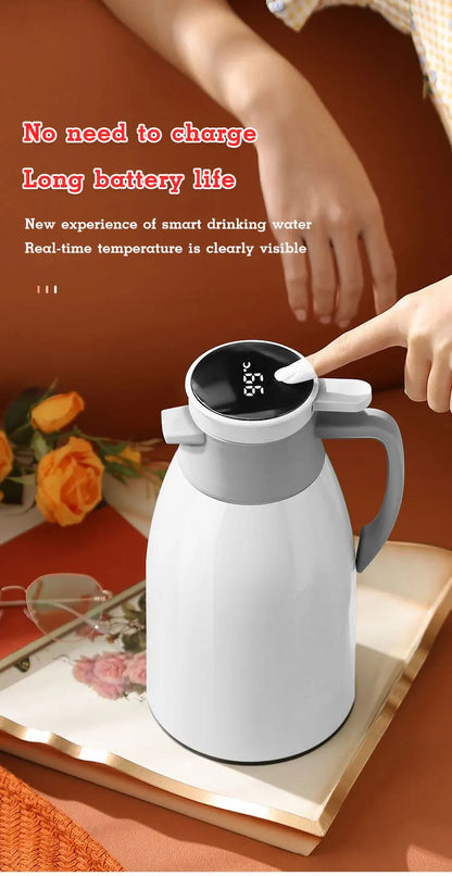 Xiaomi 2L Coffee Thermos Household Digital Display Glass Liner Vacuum Flasks Large Capacity Water Bottle Kitchen Thermal Kettle