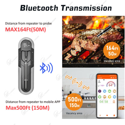 Wireless Cooking Thermometer Food Meat Steak Digital Bluetooth Barbecue Accessories Kitchen Oven Grill BBQ Smart Thermometers