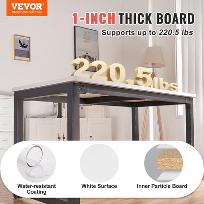 VEVOR Table Top 220.5 lbs Load Capacity Particle Board for Height Adjustable Electric Standing Desk Frame for Home and Office