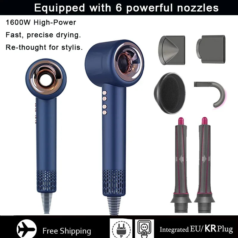 1600W High Power Hair Dryer,Blade-less,Styling Tool with Negative Ions. Silent Blower Constant Temperature Hair Care