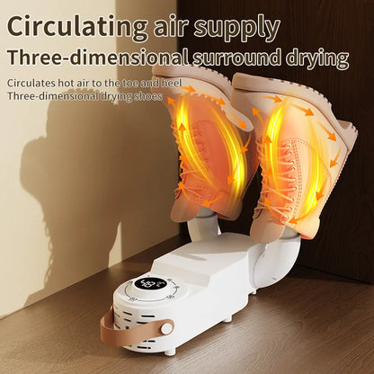 Shoe Dryer Intelligent Timer Adjustable Dryer Quick Drying Deodorizing Sterilizing Shoe Dryer Household Shoe Warmer Heater