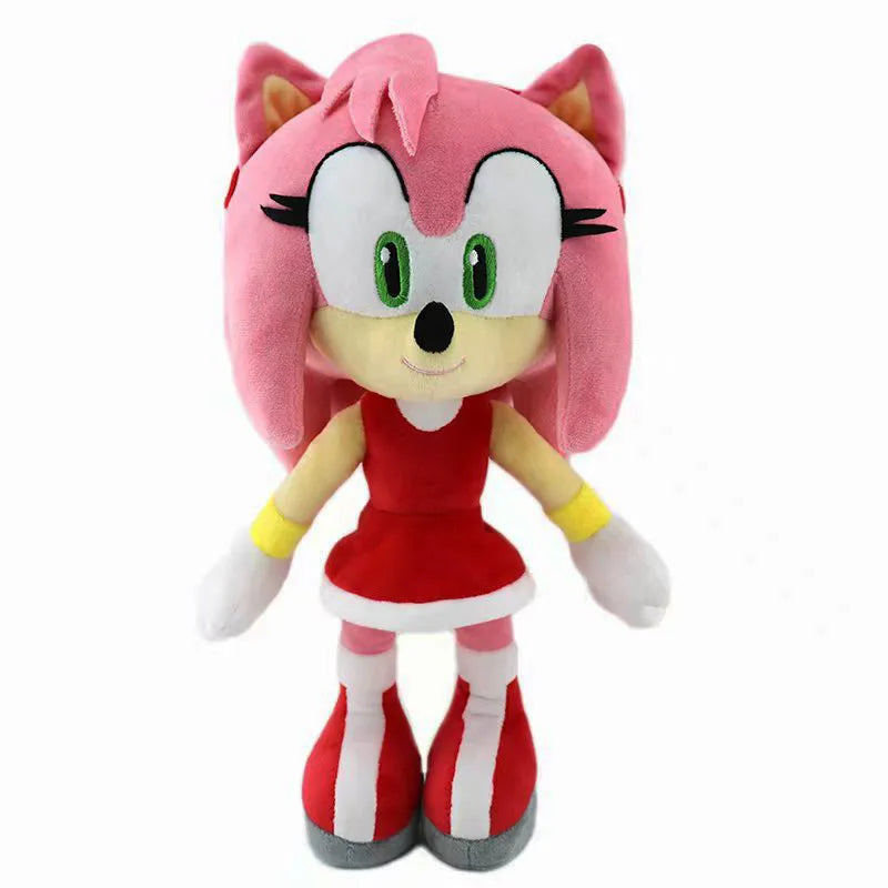 30CM High quality Sonic Plush Toy The Hedgehog Sonic Knuckles Tails Cute Cartoon Soft Stuffed Doll Birthday Gift for Children