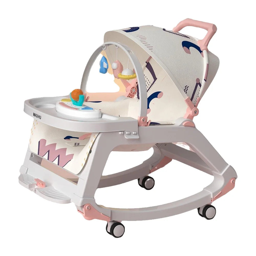 2024 Baby Bouncer Rocker Walker Portable Swing Musical Cradle Soothing Seat Girl