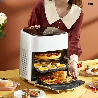 Air fryer electric oven integrated new 15L large capacity multifunctional household intelligent visual fryer deep fryer