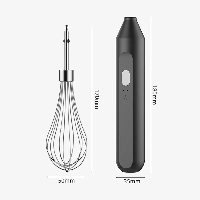 1 PCS Electric Milk Frother Handheld Egg Beater Coffee Milk Drink Egg Mixer Foamer Foamer Household Kitchen Cooking Tool