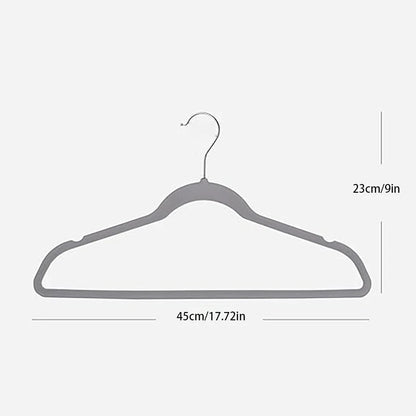 10/20/30pcs Velvet Hanger, Heavy Duty Non-Slip Hanger for Coat Pants and Formal Wear, Space Saving Garment Felt Hanger