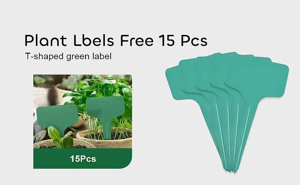 120 Cells Peat Pots Seed Starter Trays, 12 Packs Biodegradable Seedling Pots Germination Trays with 15 Pcs Plant Labels