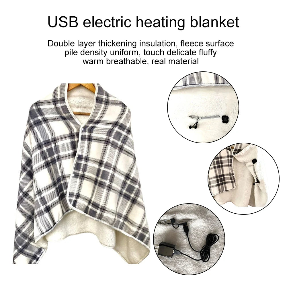 Electric Blanket 5V USB Thickening Electric Blanket Body Warmer Heated Blanket Electric Mat Carpet Winter Body Heated Blanket