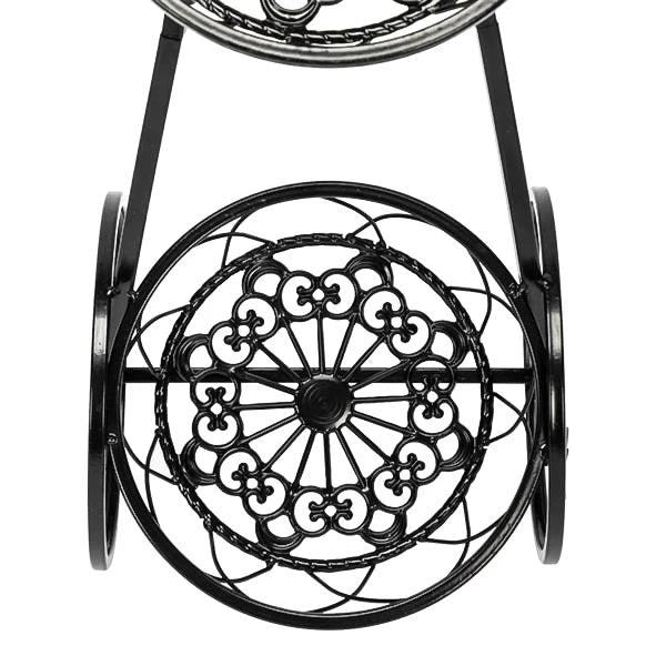 3-Tier Bicycle Plant Stand Wrought Iron Tricycle Planter Home Garden Patio Decor Flower Pots Shelf Indoor Outdoor