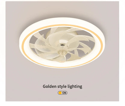 New Ceiling Fan Light Living Room Bedroom Modern and Simple Home Intelligent Remote Control Restaurant LED Fan Light