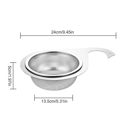 1/2Pcs Drain Water Basket Sink Drain Basket Kitchen Basin Organizer Swan Shape Drain Strainer Basket Hanging Stainless Steel