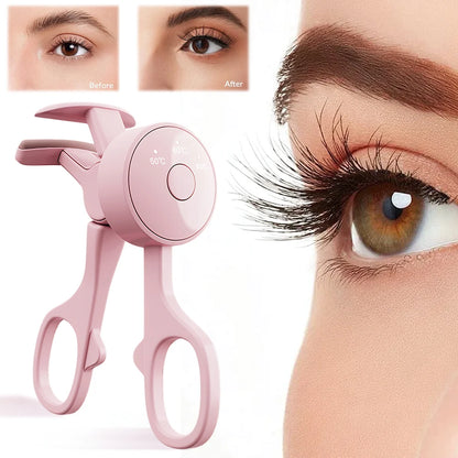 Heated Eyelash Curler Electric Eyelash Curler Long Lasting Heated Lash Curler Rechargeable Eyelash Curler Makeup Accessories