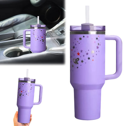 40oz Insulated Tumbler with Lid & Straw Vacuum Insulated Cup Stainless Steel Vacuum Thermal Insulated Mug for Cold Hot Beverages