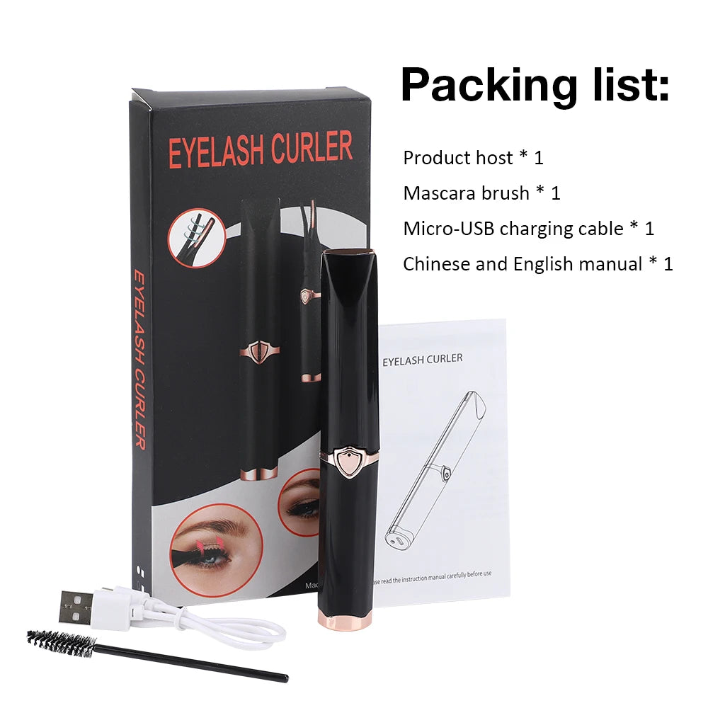 Electric USB Eyelash Curler Electric Heated Eyelash Curler Eyelash Curling Quick Heating Professional Electric Eyelashes Clip