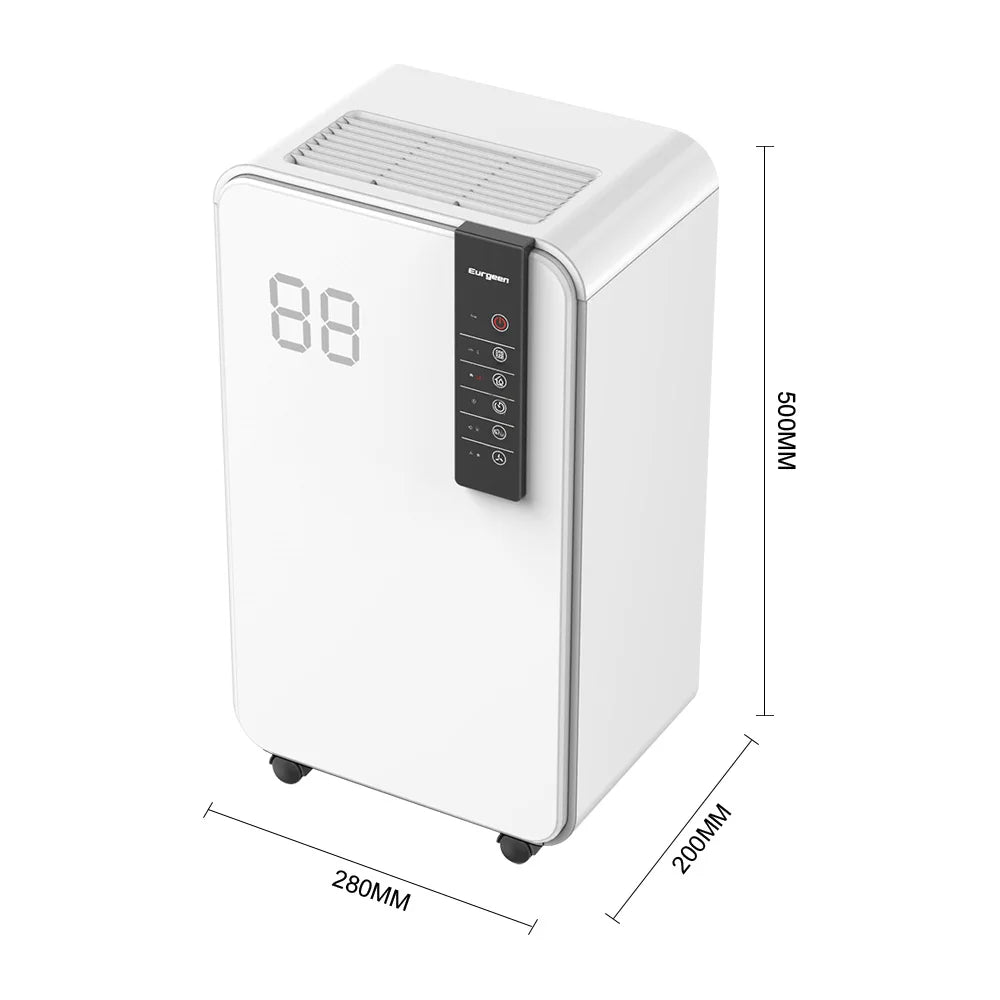 White 16L Dehumidifier with Wheels and WiFi