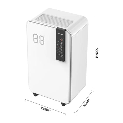 White 16L Dehumidifier with Wheels and WiFi