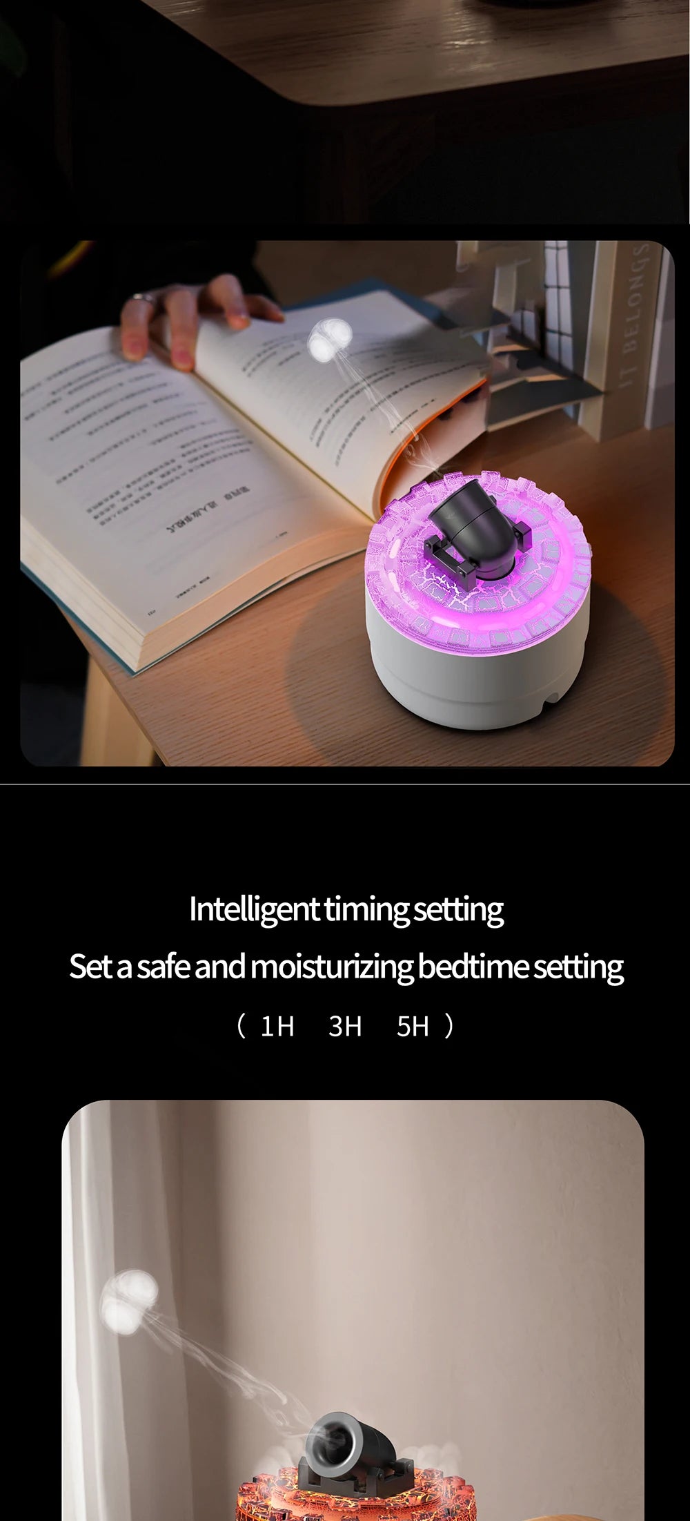 2024 New Creative Fort Aromatherapy Machine Household Lava Crack Humidifier Hotel Essential Oil Diffuser Aromatherapy Machine