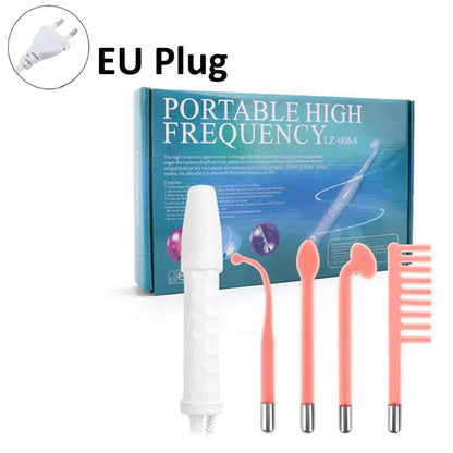 4 In 1 Handheld Electric For Face Skin Beauty Tools Portable High Frequency Facial Therapy Wand Acne Treatment Machine Neon Wand