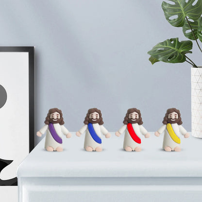 24Pcs Easter Christ Savior Jesus Figurines Little Jesus Figurine Mini Jesus Figures Tiny Jesus Figurine for Easter Egg Stuffers