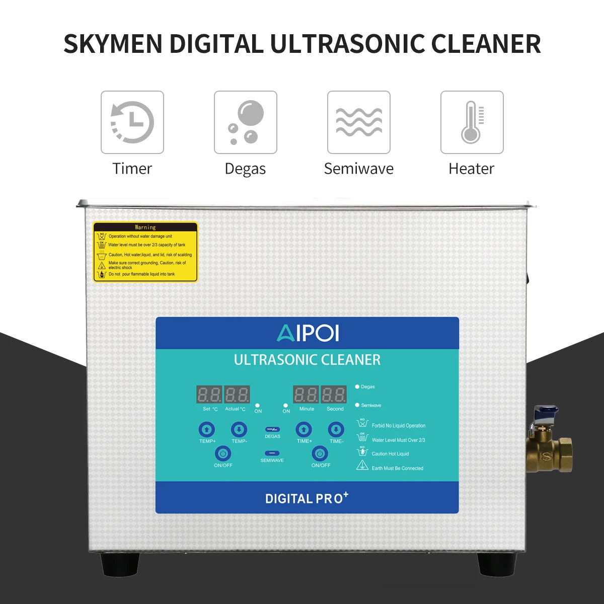 [Ships from UK ] AIPOI Ultrasonic Cleaner 800ml 2L 3.2L 6.5L 10L 15L 22L 30L Home Appliance