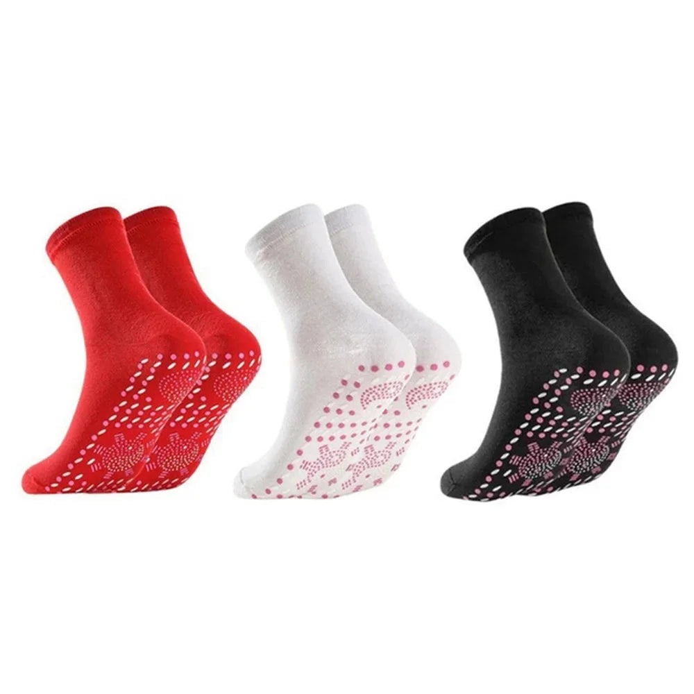 1 pair Self Heating Socks Tourmaline Magnetic Socks Health Care Therapy Socks Men Women Foot Massager Winter Warm Socks