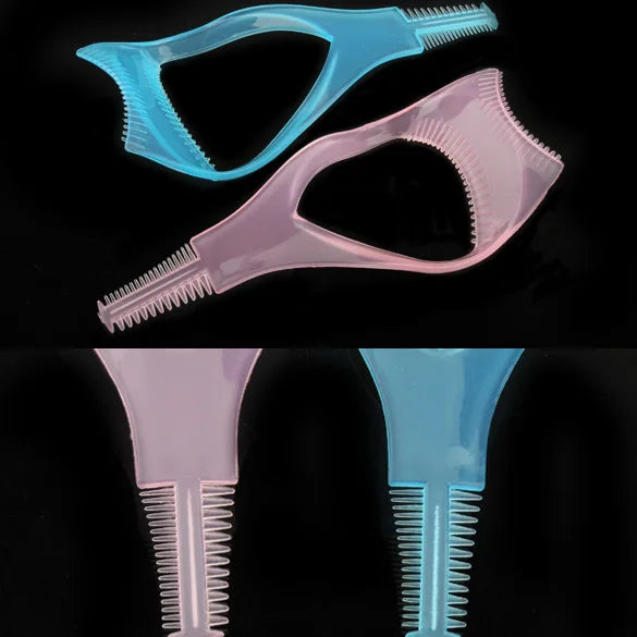 3 in 1 Makeup Shield Guide Guard Curler Eyelash Tools Eyelash Curling Comb Lashes Cosmetics Curve Applicator Comb Mascara