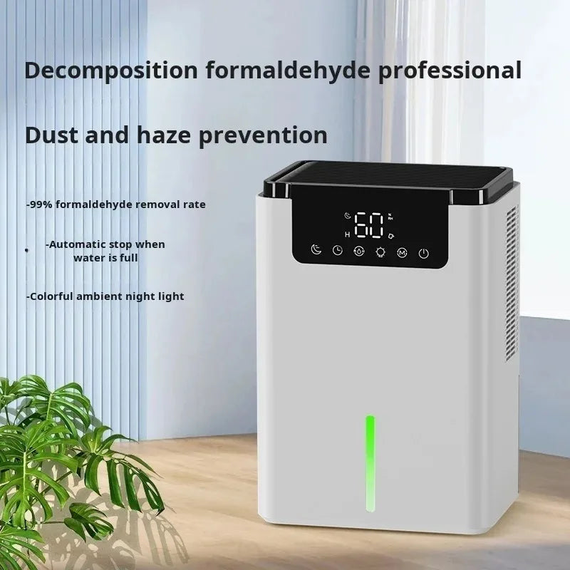 40W Air Dehumidifier Mute Moisture Absorbers Machine Air Dryer 2200ml Water Tank with LED Display and Touch Control Single Core