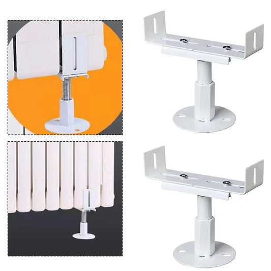 2Pcs Radiator Bracket Aluminum Floor Bracket Adjustable Radiator Feet Bracket 8-13cm High Household Radiator Fixed Bracket