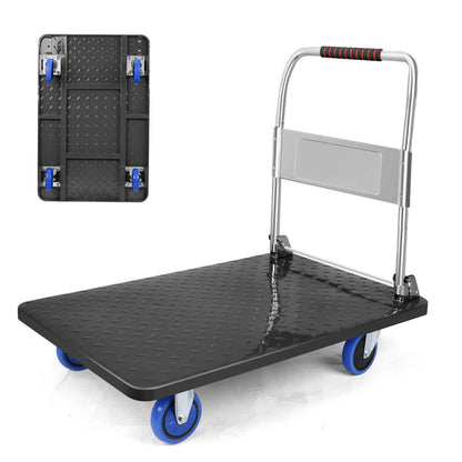 Portable Folding Cart Trolley 1000LBS Luggage Cart Heavy Duty Shopping Cart Hand Truck Dolly Cart with Wheels